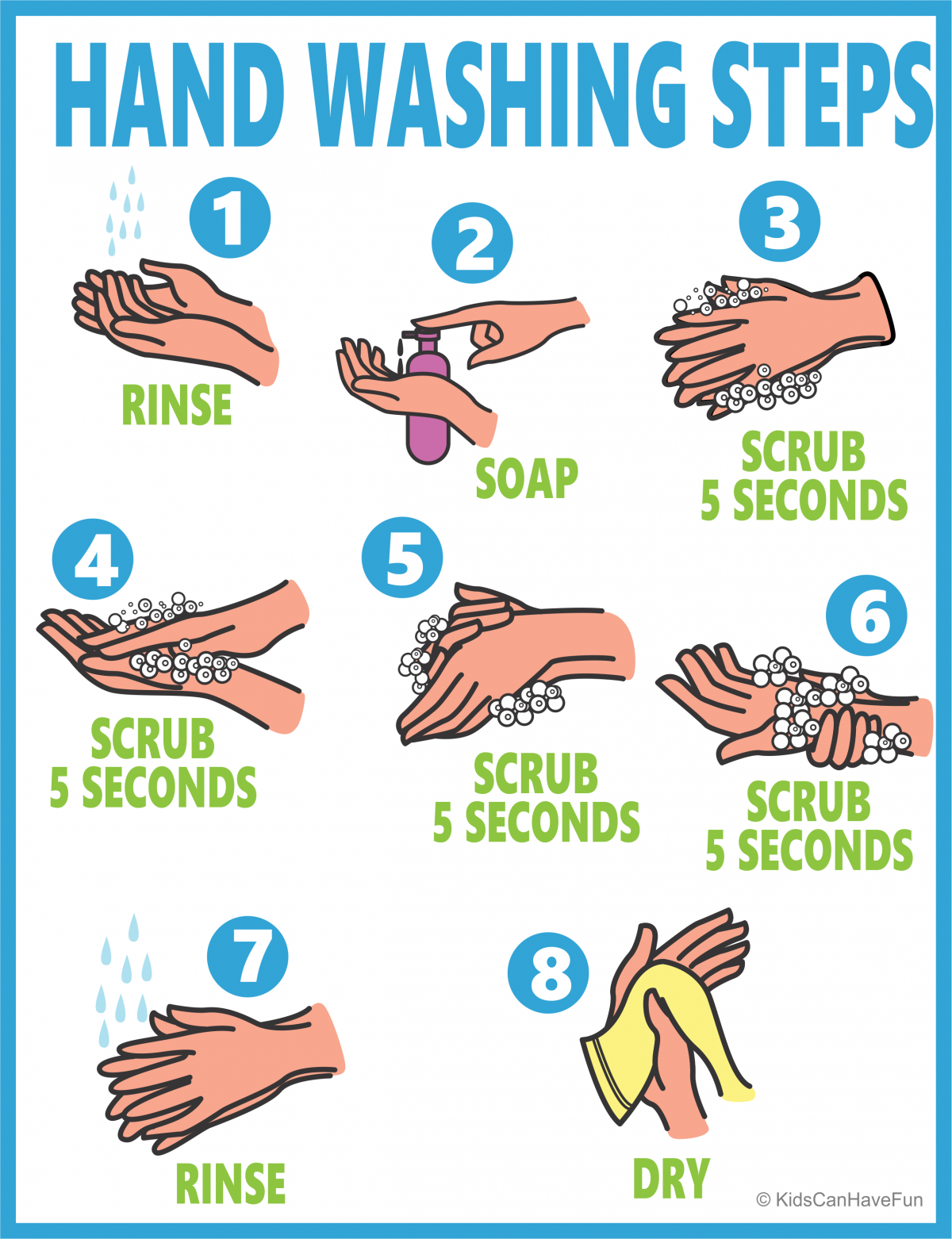 Printable Preschool Hand Washing Signs