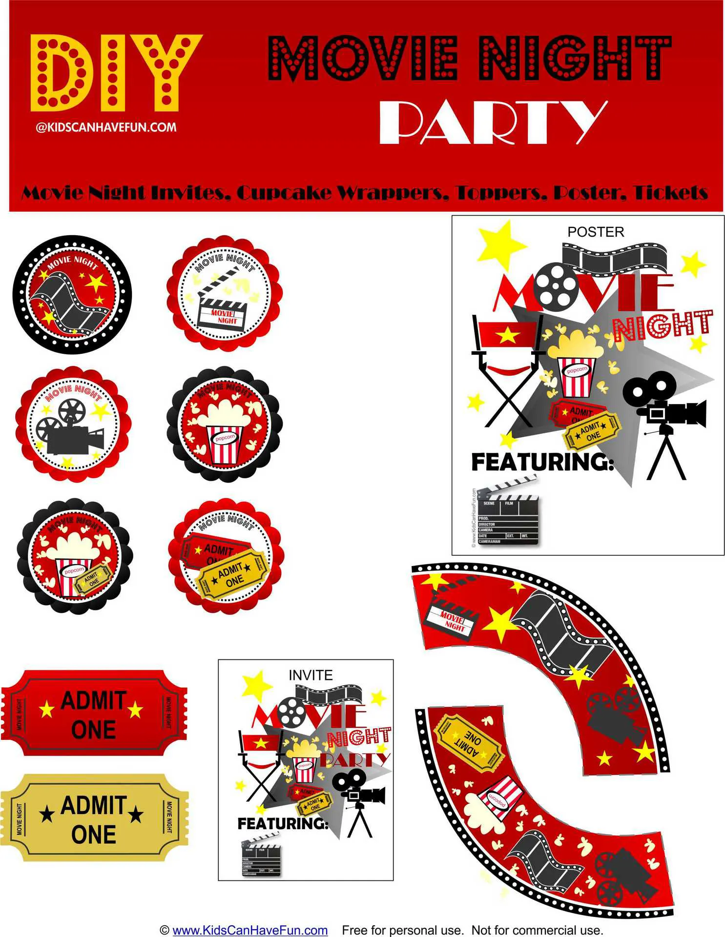 movie night party poster